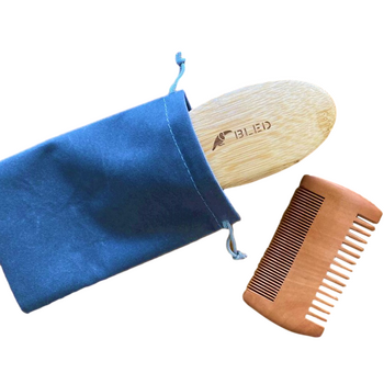 Set para cuidado de barba de cerdas de jabalí